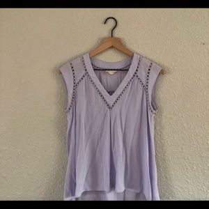 Rebecca Taylor Lilac Lattice Blouse